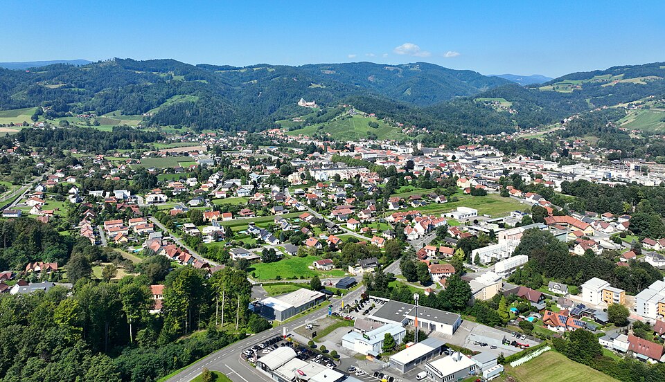Stadtansicht von Deutschlandsberg in Steiermark – Umzugsunternehmen und Umzugsfirmen vor Ort finden